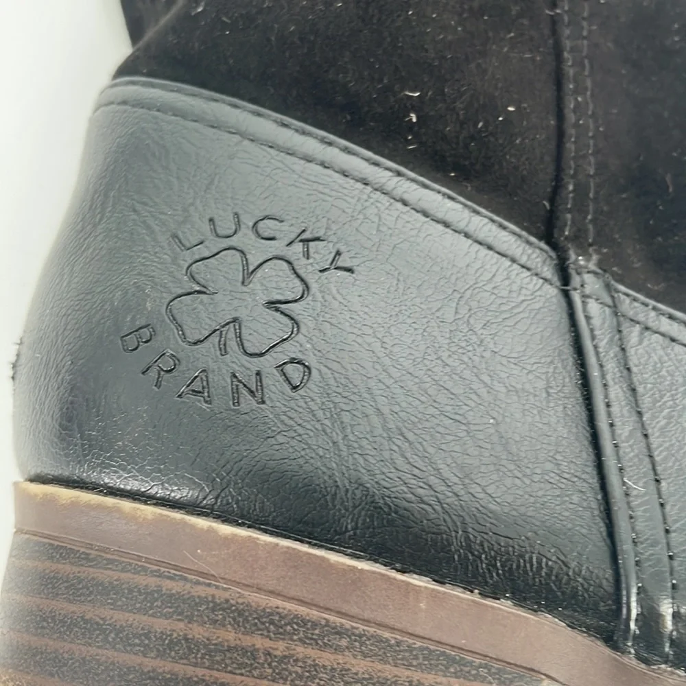 Lucky Brand Willa Girls Black Riding Boots Size 4M